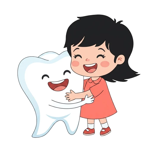 PeriDent maskotu — dişini seven mutlu çocuk